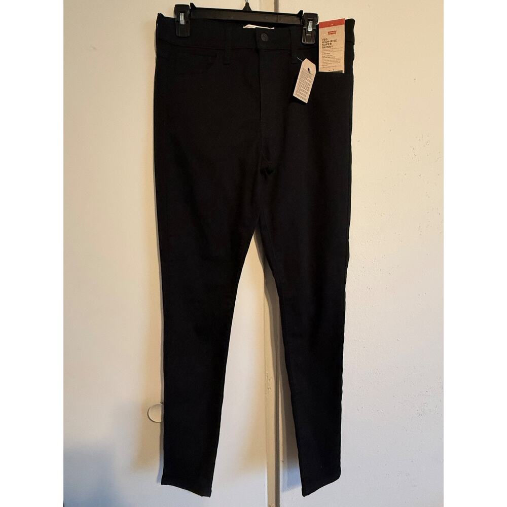 Levi's 720 Jeans Women's Size 31 Black High-Rise Super Skinny Denim 27.5" Inseam